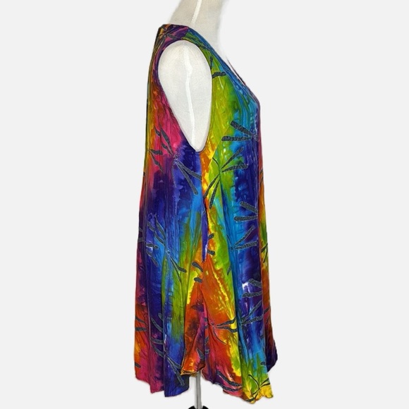 Hula Hula Hawaii Dragonfly Tie Dye Dress / Coverup (OS) - Picture 4 of 11